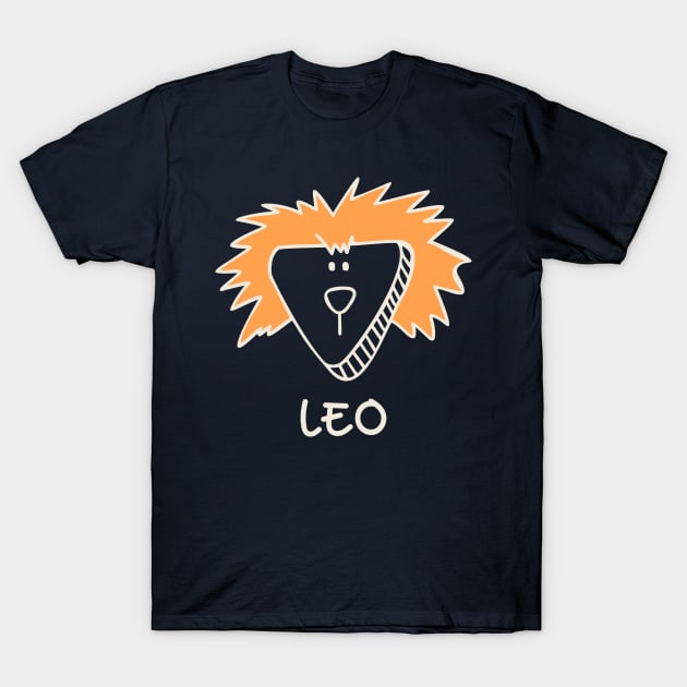 Leo Zodiac Doodle T-Shirt by Whimsical Frank